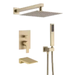 12inch Shower System With Handheld Shower Head in Gold