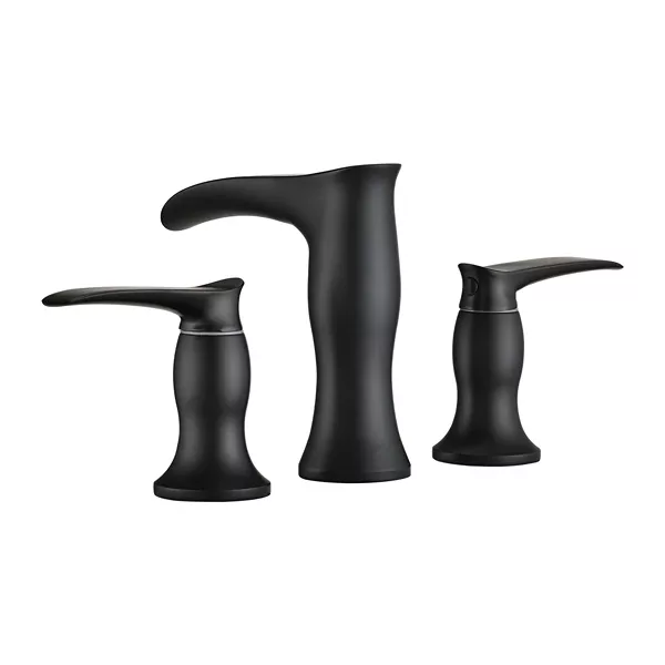 Modern Stainless Steel Single Handle Kitchen Faucet in Matte Black