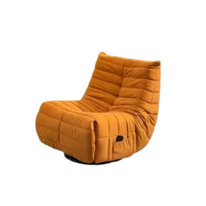 Swivel and Rocking Velvet  Reclining Chair with Adjustable Footrest and Side Pocket Ideal for living room bedroom.