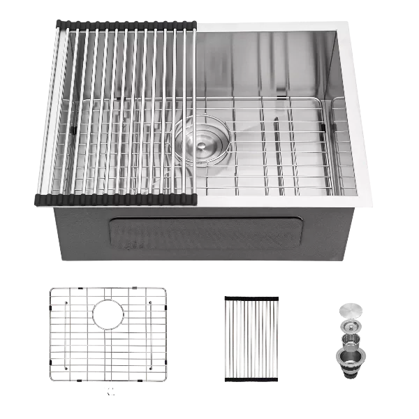 21 Inch Undermount Sink - 21"x18"x9" Undermount Stainless Steel Kitchen Sink 18 Gauge 9 Inch Deep Single Bowl Kitchen Sink Basin