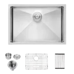 28 Inch Undermount Sink - 28"x18"x10" Undermount Stainless Steel Kitchen Sink 16 Gauge 10 Inch Deep Single Bowl Kitchen Sink Basin