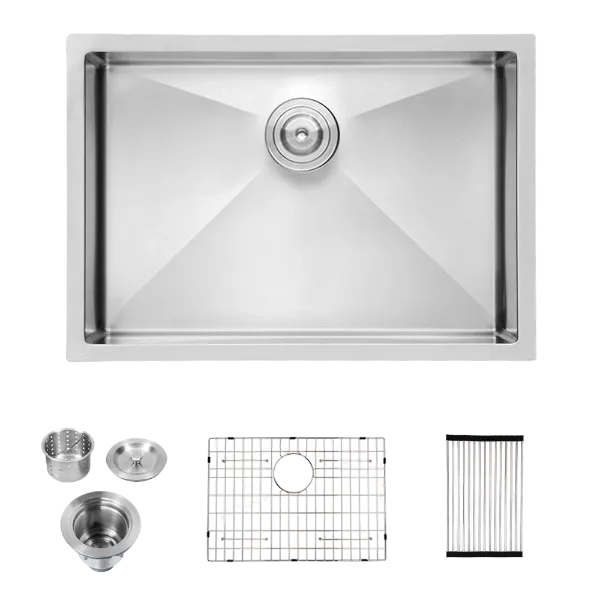28 Inch Undermount Sink - 28"x18"x10" Undermount Stainless Steel Kitchen Sink 16 Gauge 10 Inch Deep Single Bowl Kitchen Sink Basin