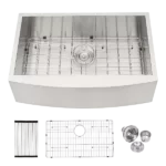 33 Farmhouse Sink - 33 Inch Kitchen Sink Stainless Steel 18 gauge Apron Front Kitchen Sink