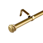 Window Single Curtain Rod- Adjustable sizes: 88"-132", Gold