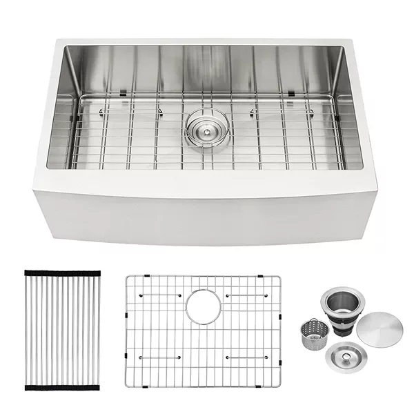30 Inch Farmhouse Kitchen Sink - 30"x21"x10" Stainless Steel Apron Front Farmhouse Sink 10 Inch Deep 16 Gauge Single Bowl Kitchen Sink Basin