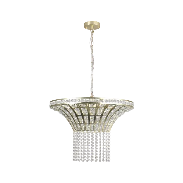 8-Light 23.6" Wide Crystal Waterfall Chandelier For Indoor