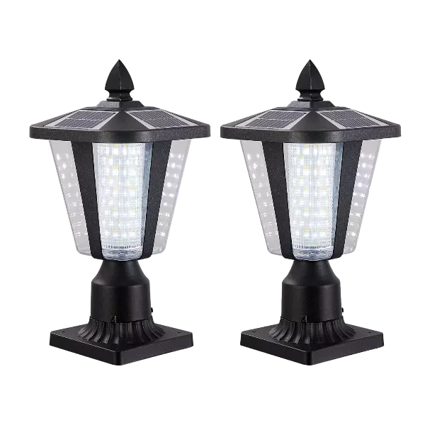 Solar Column Headlights With Dimmable LED for Outdoor