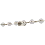 Modern Minimalist Bathroom Vanity Light, LED 6 Bulb Frosted Glass Shades, Wall Mounted Decorative Lighting Fixture, Suitable for Bathroom Vanity Mirror (Champagne Gold)