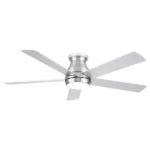 Hommee 52 in. Indoor Integrated LED Brush Nickel Low Profile Ceiling Fan with Reversible DC Motor and 5 Plywood Blades