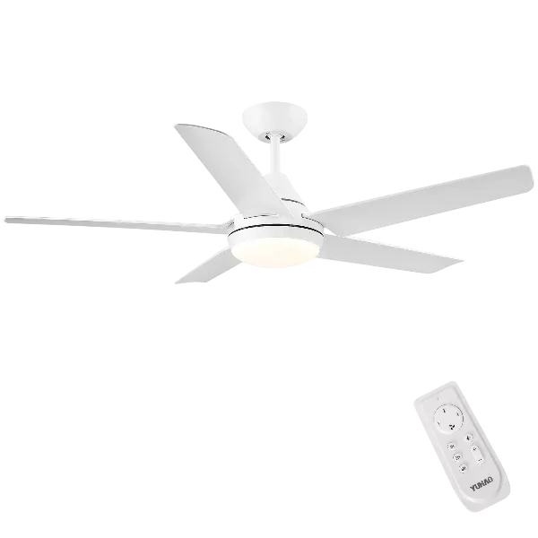 48 in Intergrated LED Ceiling Fan with White ABS Blade