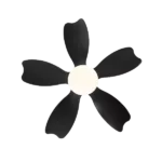 30 in. Indoor/Outdoor Integrated LED Light Flush Mount Black Ceiling Fans with Reversible Motor and Remote Control