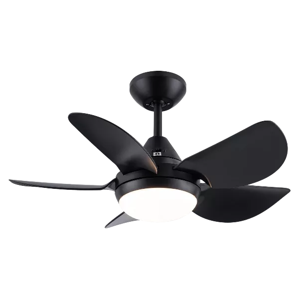 30 in. 5-Blades LED Indoor Black Smart Ceiling Fan with Remote Control
