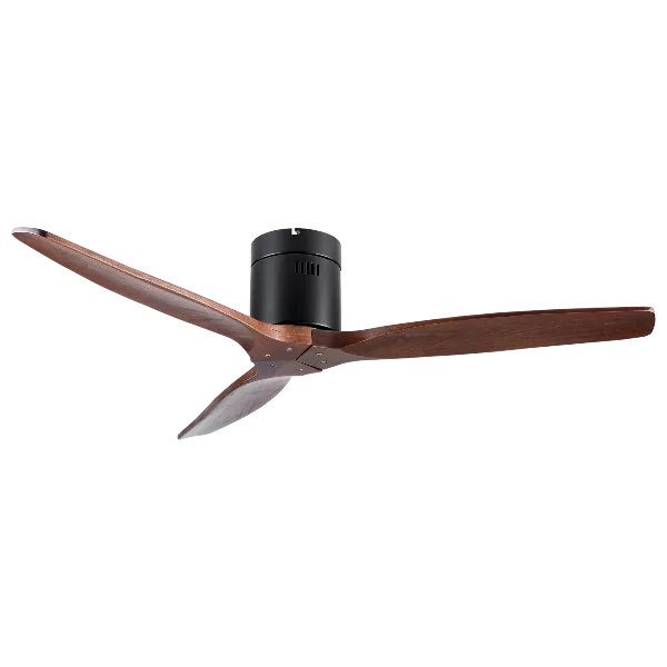 Modern Farmhouse 52 in. Low Profile Ceiling Fan with 3 Solid Wood Blades, DC Reversible Motor without Light