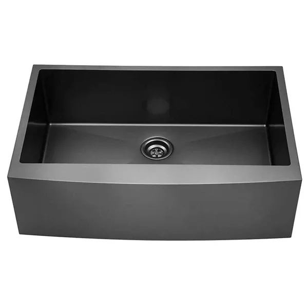 30" x 22" Black Drop In Kitchen Sink, 16 Gauge Stainless Steel Workstation Sink