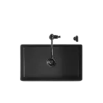 33 inch Fireclay Farmhouse Single Bowl Apron Sink in Black