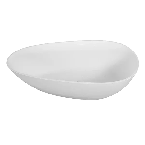 59x31 inches Solid Surface Freestanding Bathtub in white