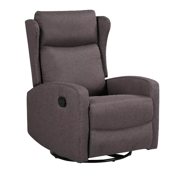 Antique brown Carbon fiber  Rocking Chair of  Metal Frame With Metal Round Base Ideal for Living Room & Bedroom