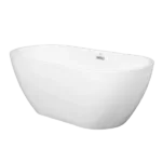 63 in. Acrylic Freestanding Soaking tub in White Color