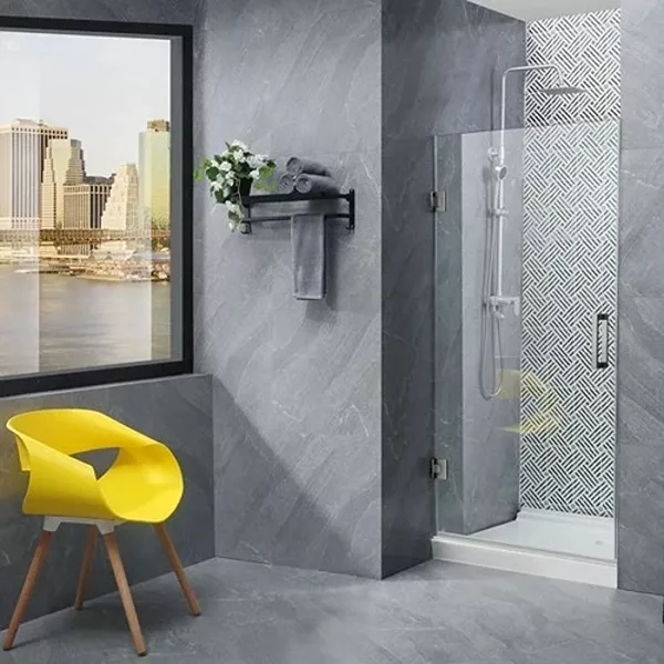 Hinged Frameless Glass Shower Door 31.5-32 in.W x 72 in. H with 3/8(10mm) Certified Thick Clear Tempered Glass,Stainless Steel Hardwares Heavy Duty Hinges,Brushed Nickel