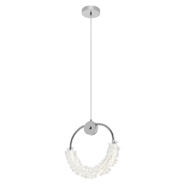 Modern Crystal Integrated LED White Chandelier For Indoor