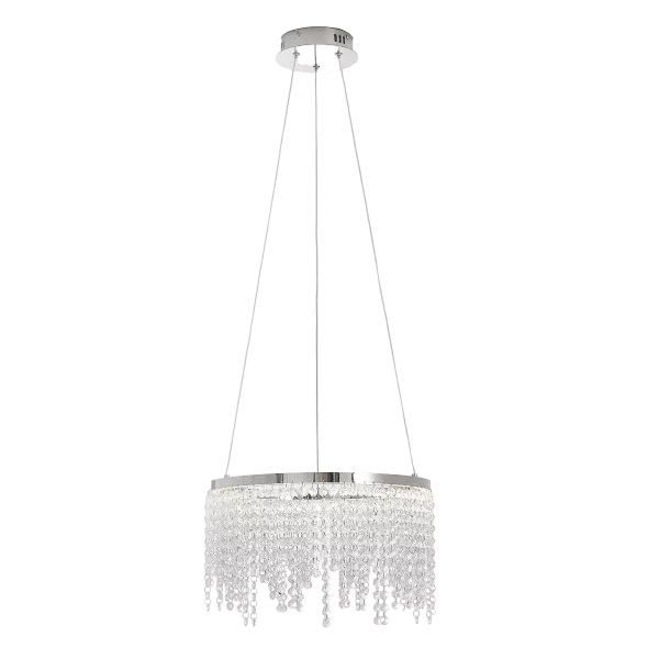 New Sparkling Collection 1-Light Transparent Integrated LED Crystal Chandelier For Indoor