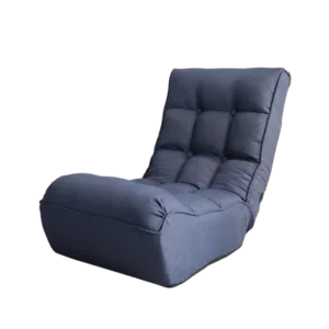 Modern Foldable reclining Cement Grey Lazy sofa chair Ideal for bedroom living room