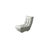 Modern Foldable reclining Cement Grey Lazy sofa chair Ideal for bedroom living room