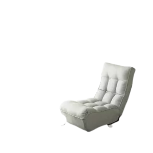 Modern Foldable reclining Cement Grey Lazy sofa chair Ideal for bedroom living room