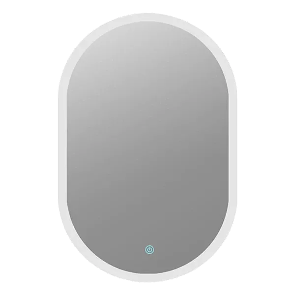 18 in. W x 26 in. H Large Oval Frameless Anti-Fog Wall Mount Bathroom Vanity Mirror in Silver