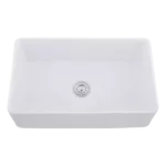 33 in. Farmhouse Single Bowl White Kitchen Sink