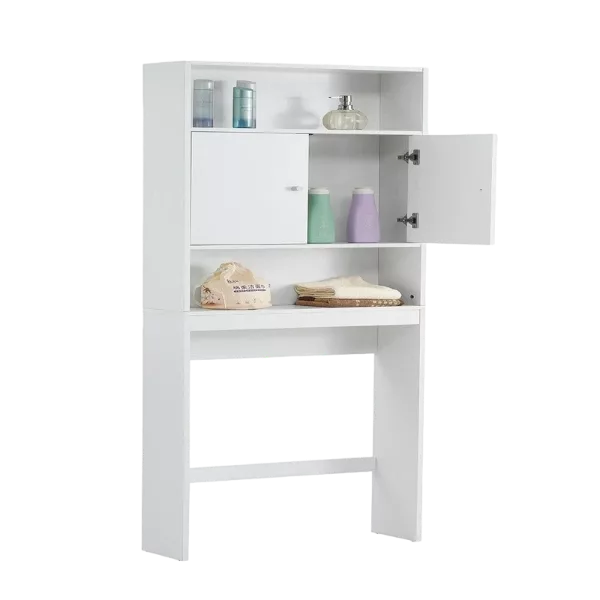 Home Bathroom Shelf Over-The-Toilet, Bathroom SpaceSaver, Bathroom, Tollilet storage cabine,WHITE