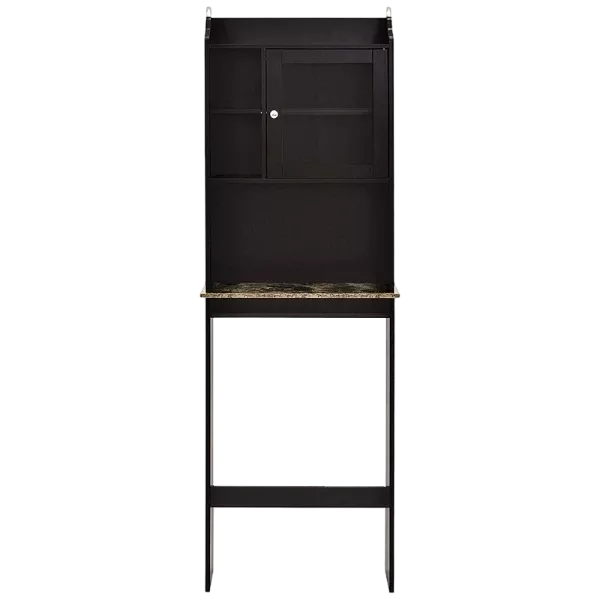 Modern Over The Toilet Space Saver Organization Wood Storage Cabinet for Home, Bathroom - Espresso