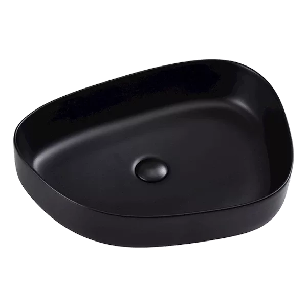 Black Ceramic Oval Vessel Sink Above Counter Bathroom Vanity Sink Bathroom Sink Art Basin