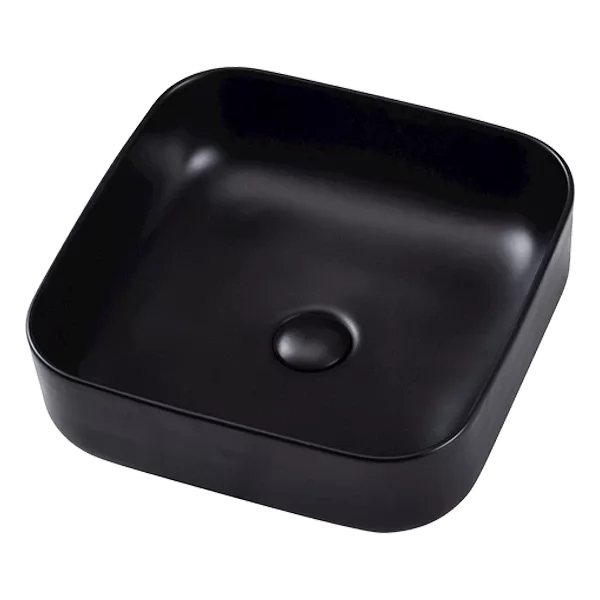 Square Ceramic Sink With Black Finish
