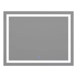 36 in. W x 28 in. H Frameless Rectangular LED Light Bathroom Vanity Mirror Wall Mounted with Touch Dimmable Design