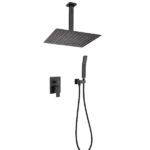 Ceiling Mounted Rectangle Bronze  Shower System  with Handheld Shower and 10" Shower Head