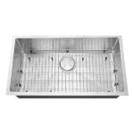 Stainless Steel 32 in Single Bowl Undermount Kitchen Sink