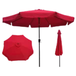 Round Patio Umbrella Outdoor Market Umbrellas in Red Color