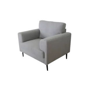 Modern Light Grey Accent Chair of Wooden Frame And Metal Legs Ideal For Living Room , Bedroom.