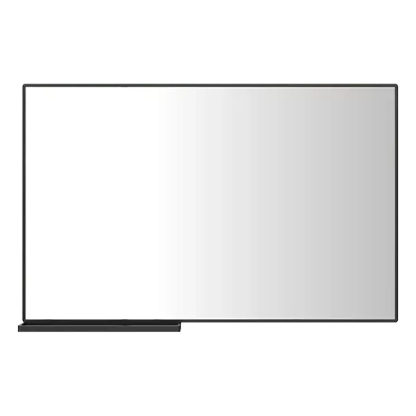 40 in. W x 30 in. H Large Rectangular Wall-Mounted Aluminum Bathroom Vanity Mirror in Black
