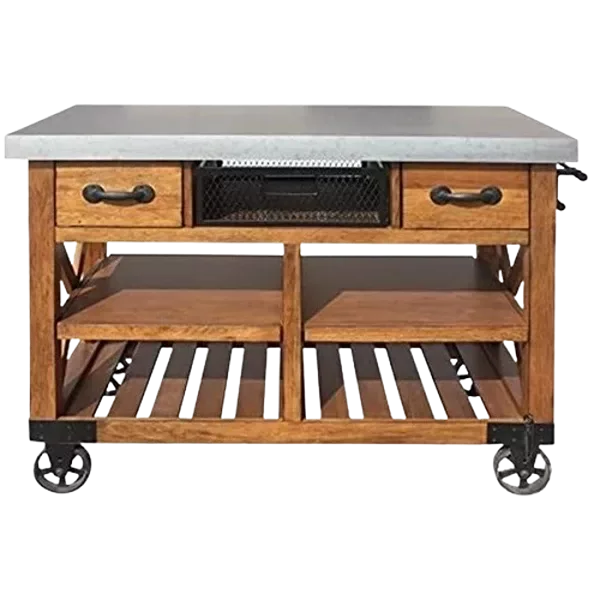 ACME Kailey Kitchen Cart, Antique Oak 98182