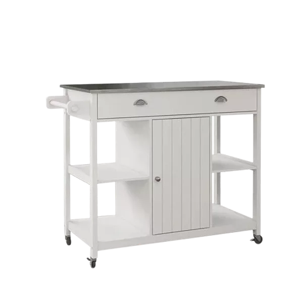 Stainless steel countertop white Kicthen cart