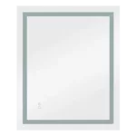 36 in. W x 30 in. H Rectangle LED Light Anti-Fog Bathroom Makeup Mirror in Memory Function