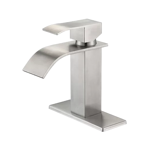 Waterfall Spout Bathroom Faucet,Single Handle Bathroom Vanity Sink Faucet
