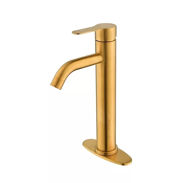 Waterfall Spout Bathroom Faucet, Single Handle Bathroom Vanity Sink Faucet