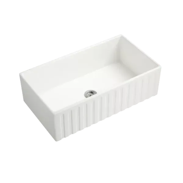 33 in. Single Bowl Farmhouse Apron Workstation Kitchen Sink in White