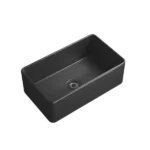 33 in. Single Bowl Apron Workstation Kitchen Sink With Bottom Grid in Black