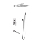 Shower System 10 Inch Square Bathroom Luxury Rain Mixer Shower Combo Set