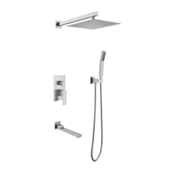 Shower System 10 Inch Square Bathroom Luxury Rain Mixer Shower Combo Set