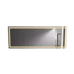 40 x 24 inches LED Lighted Bathroom Wall Mounted Mirror with High Lumen+Anti-Fog Separately Control+Dimmer Function